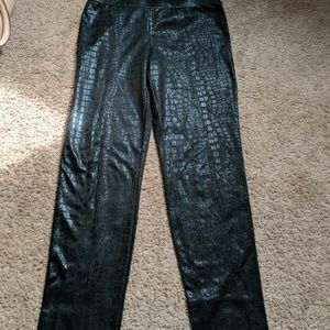 Faux snake print leggings